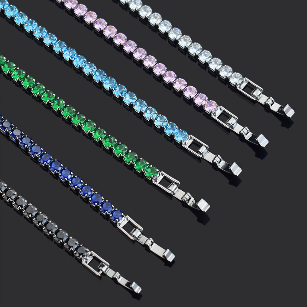 Women Accessories In Wholesale - 4mm Micro-inlaid Zircon Tennis Bracelet for