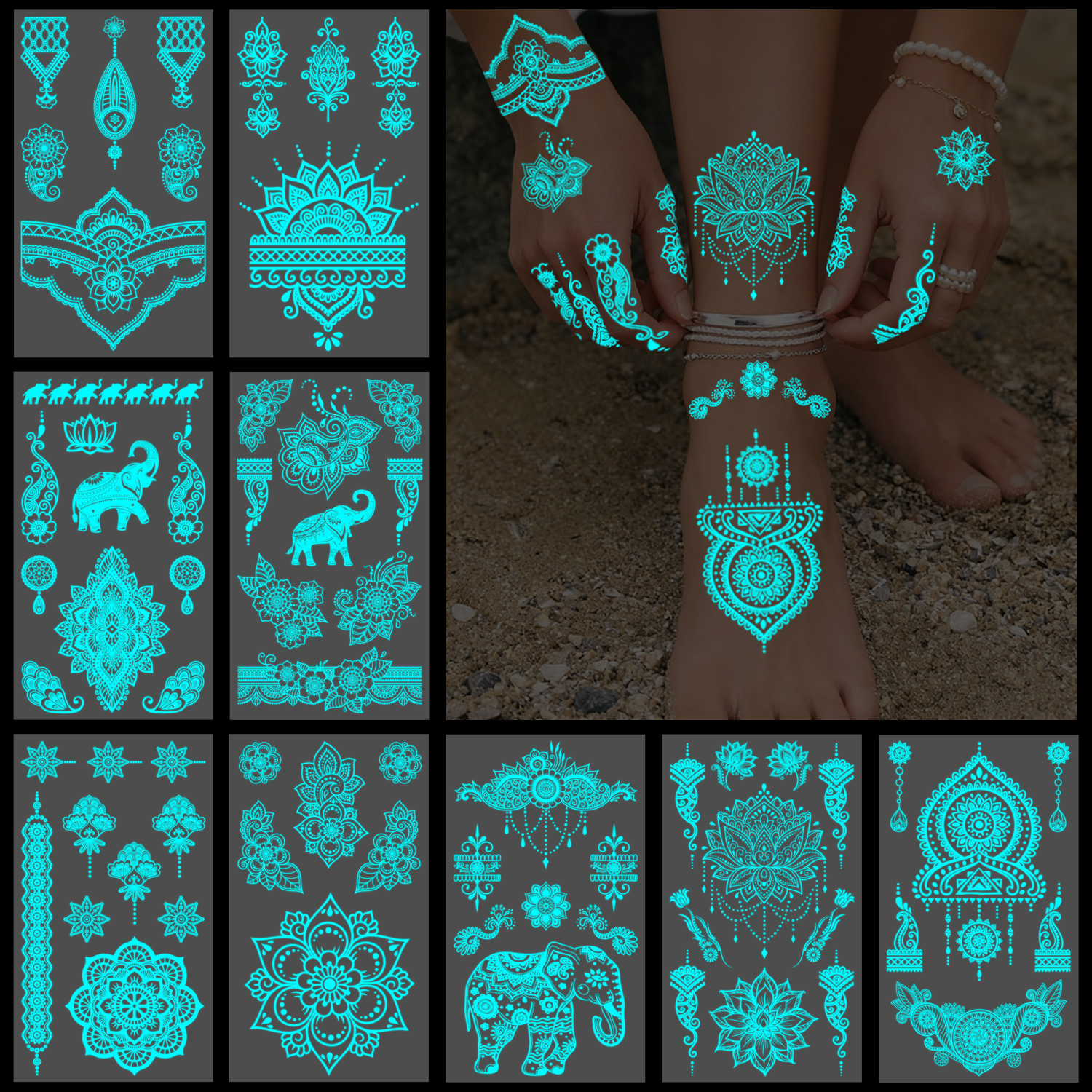 Women Accessories India - 10 Sheets Glow in the Dark