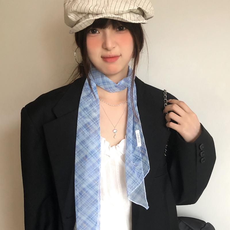 Women'S Korean Accessories - Korean Long Scarves Plaid Floral Print