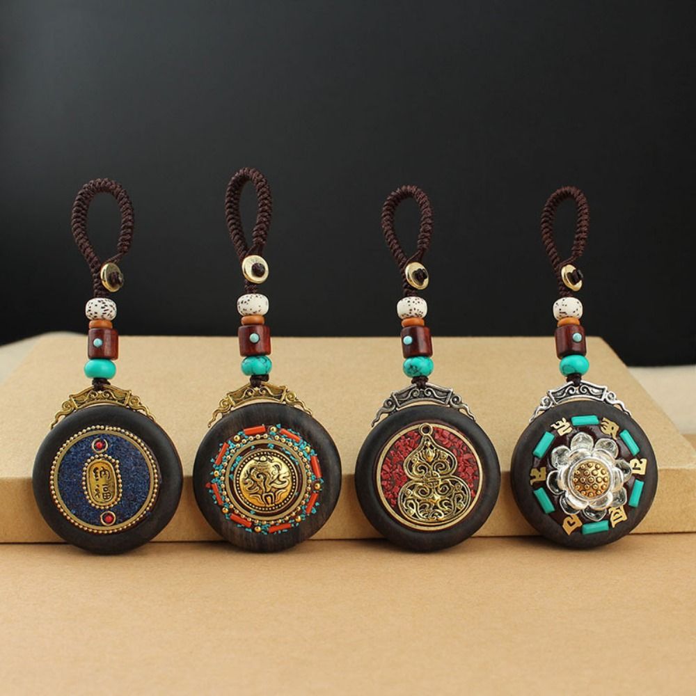 Women Accessories Nepal - Ethnic Style Ebony Wood Car Keychain