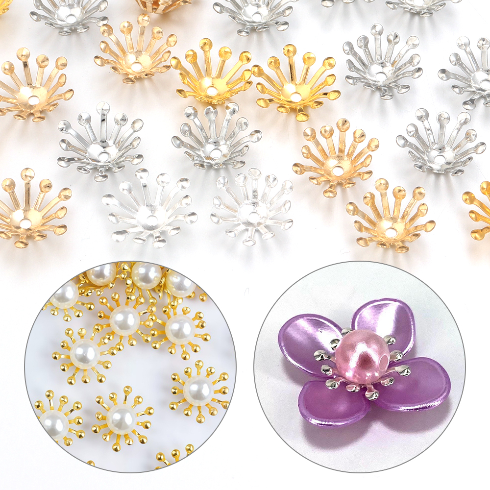 Women Accessories In Wholesale - 100Pcs Diameter 13MM Gold Color Iron