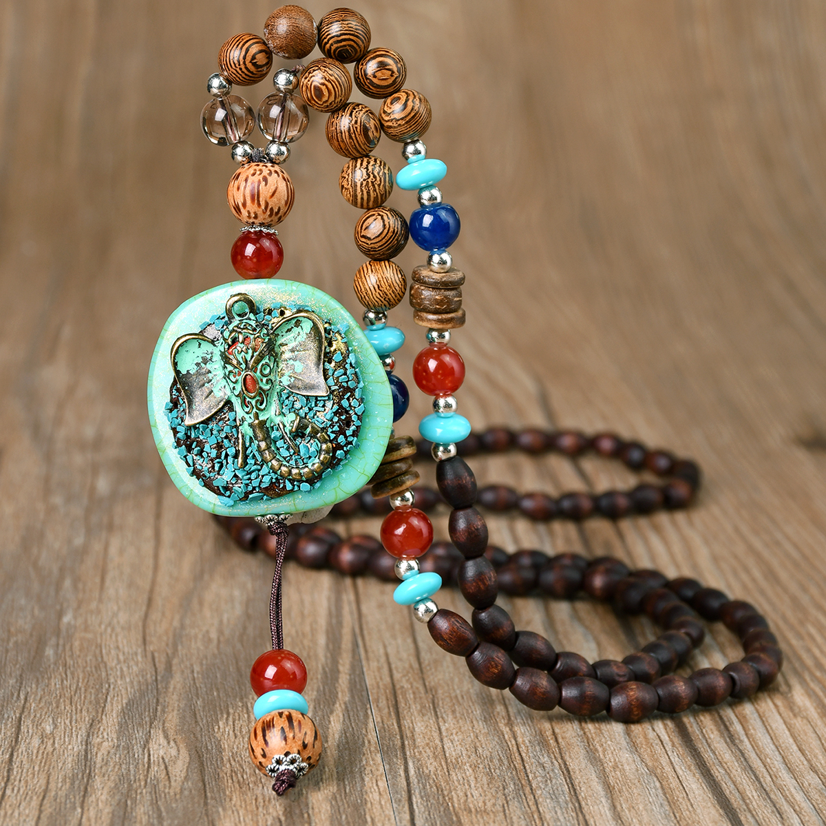 Women Accessories Nepal - Nepal Vintage Ethnic Style Wooden Beads