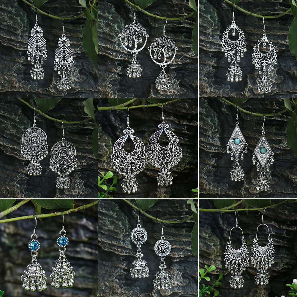 Women Accessories Nepal - Nepal accessories lantern earrings handmade antique