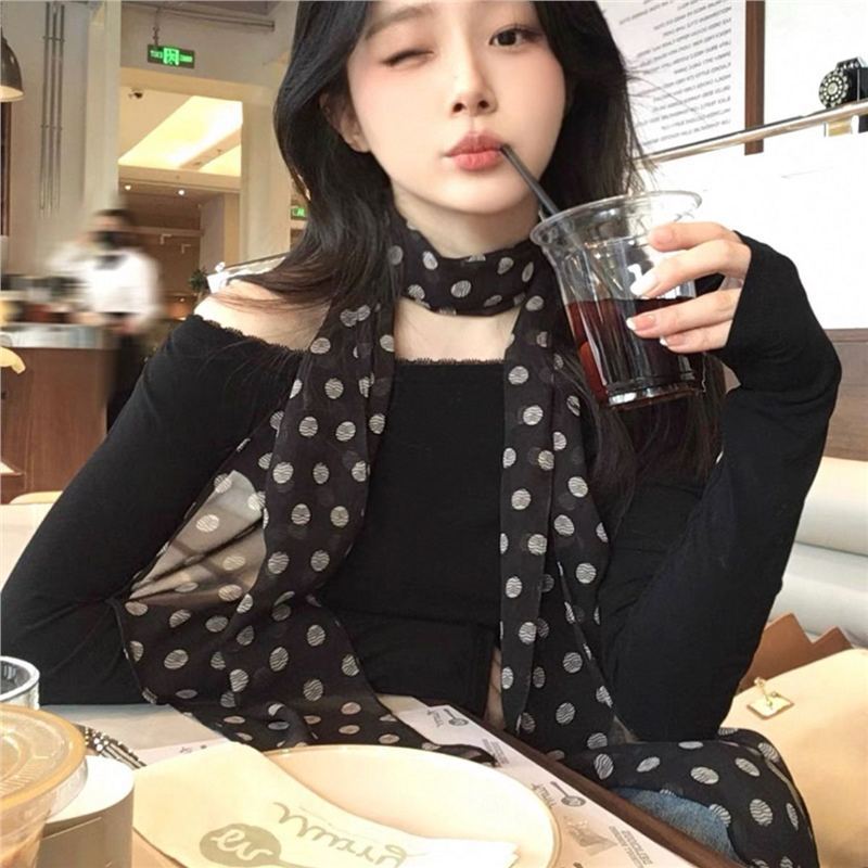 Women'S Korean Accessories - Shawl headband accessory series brown scarf