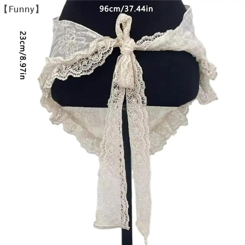 Women'S Korean Accessories - 〔Funny〕Summer Lace Bandana Scarf Korean Style