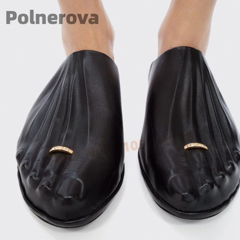 Women'S Accessories And Jewelry - Rhinestone Ring Mules Slippers Women Five