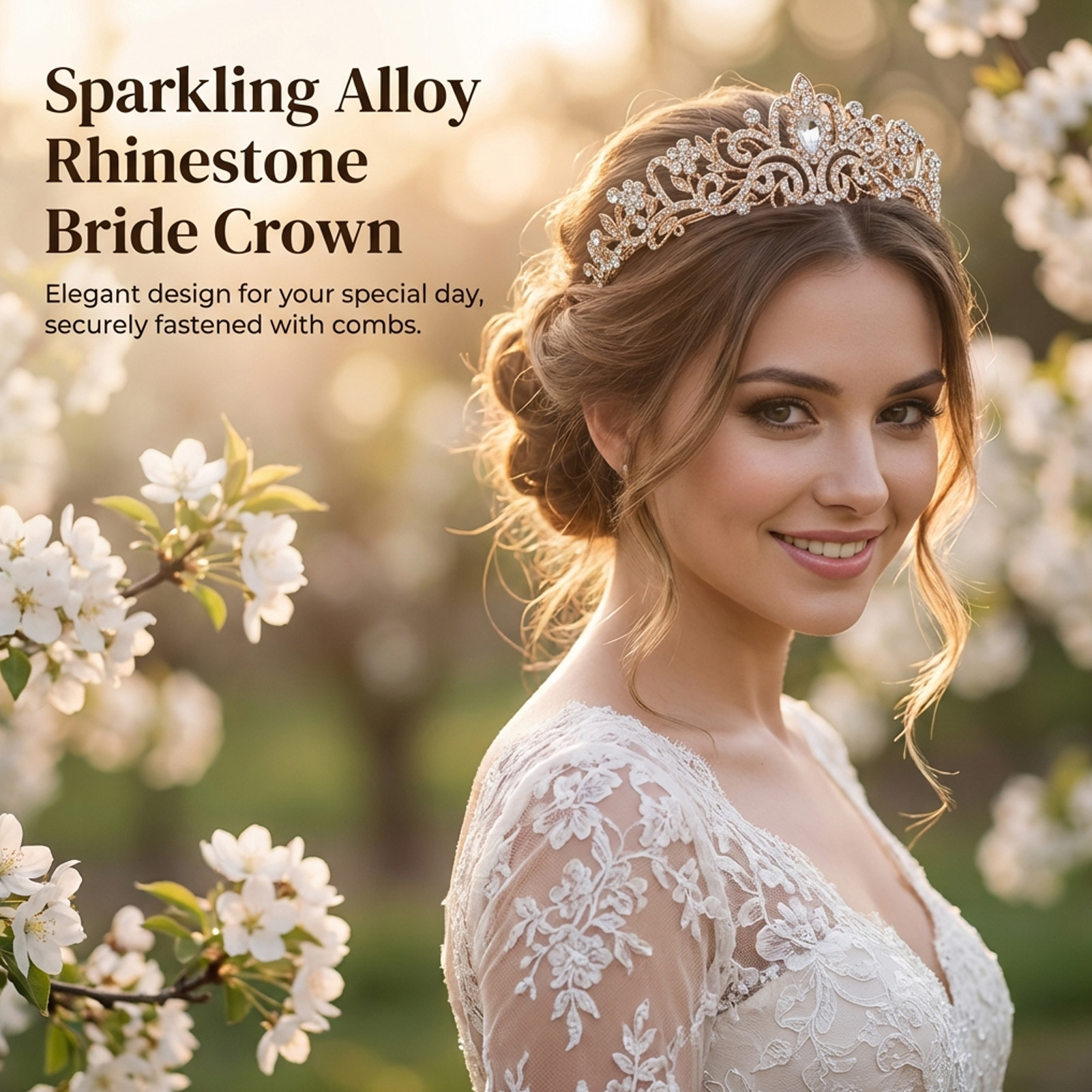 Elegant Bridal Crown Sparkly R - Women'S Accessories And Jewelry incelemesi ve fiyatı