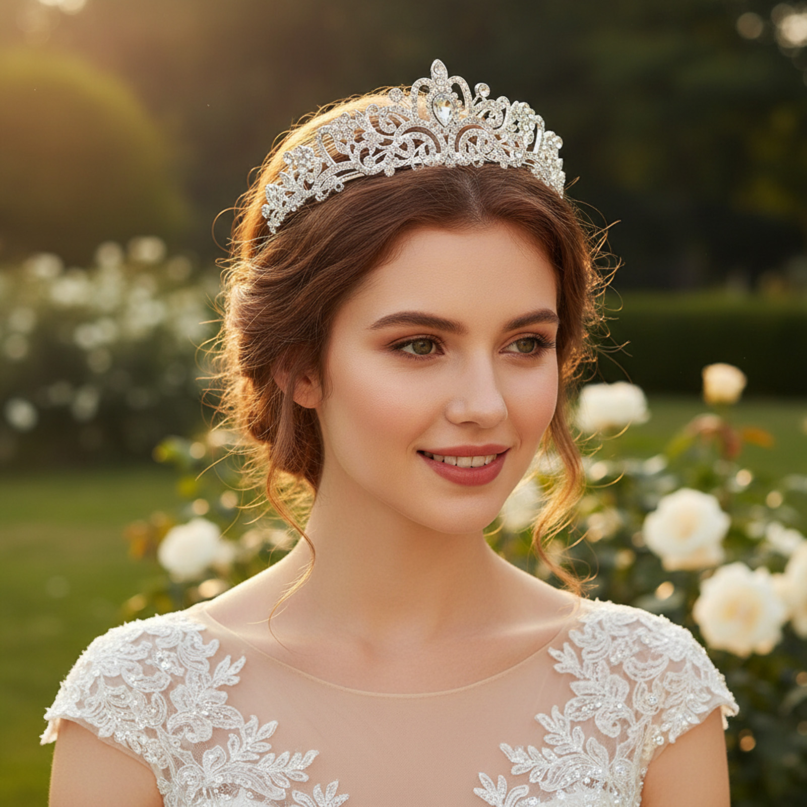 Elegant Bridal Crown Sparkly R - Women'S Accessories And Jewelry incelemesi ve fiyatı