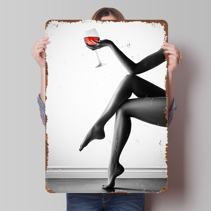 Elegant Woman With Wine Glass  - Women Accessories Poster incelemesi ve fiyatı
