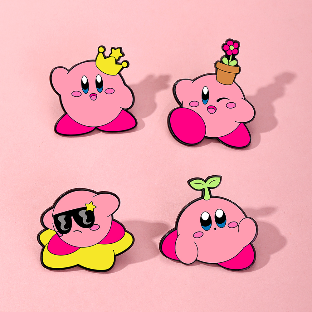 4pcs Kirby Enamel Lapel Pins S - Women Accessories Trendy incelemesi ve fiyatı