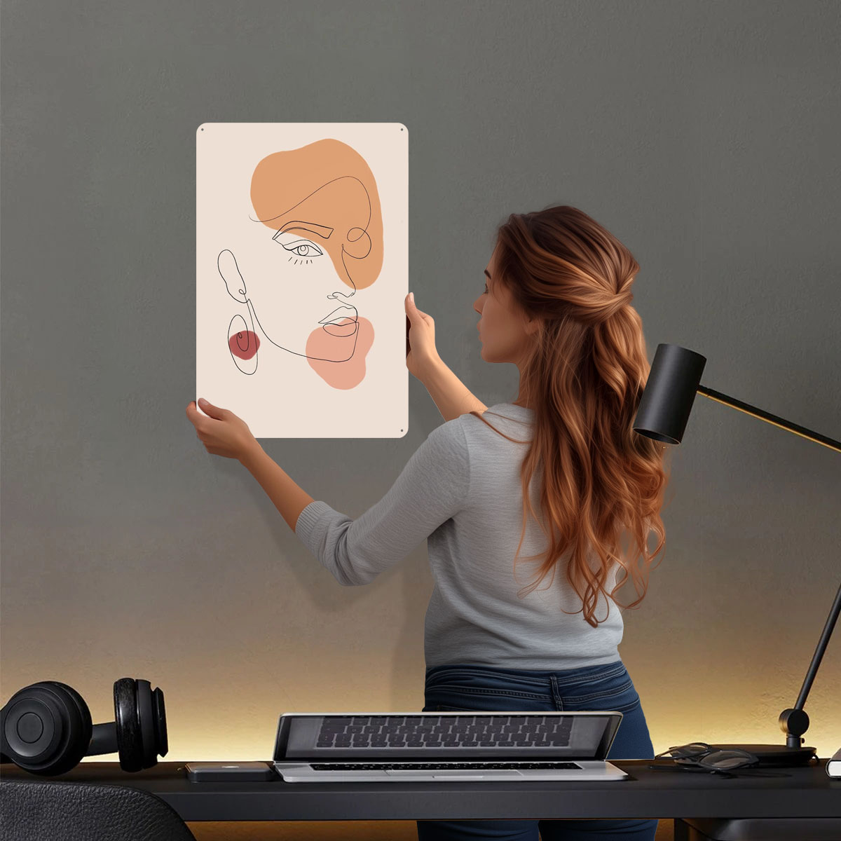 Abstract Line Art Woman Sign A - Women Accessories Poster incelemesi ve fiyatı
