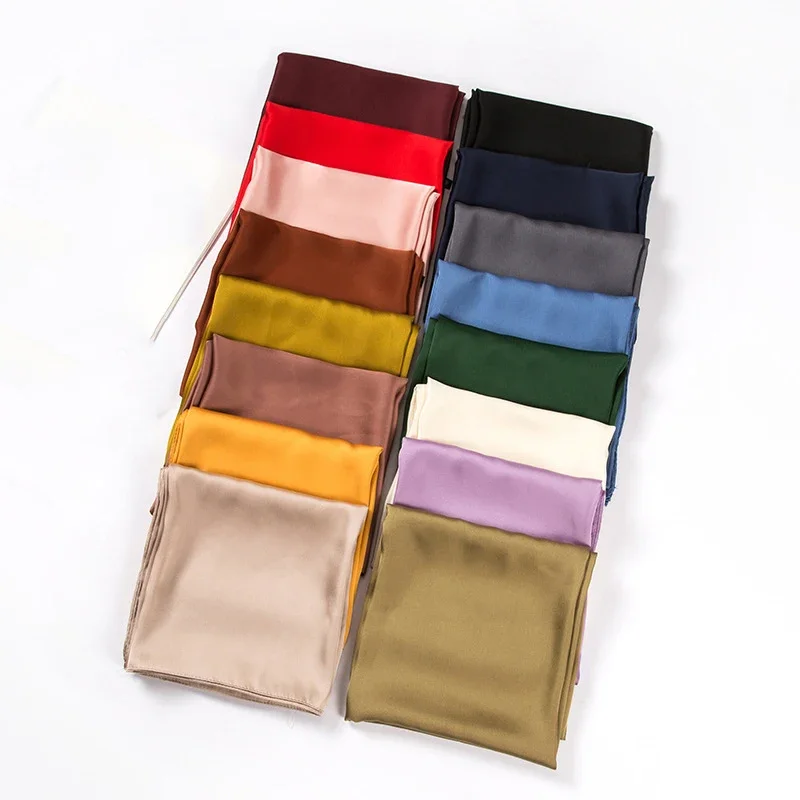 Satin Scarf Women 70cm Solid C - Women Accessories In Wholesale incelemesi ve fiyatı