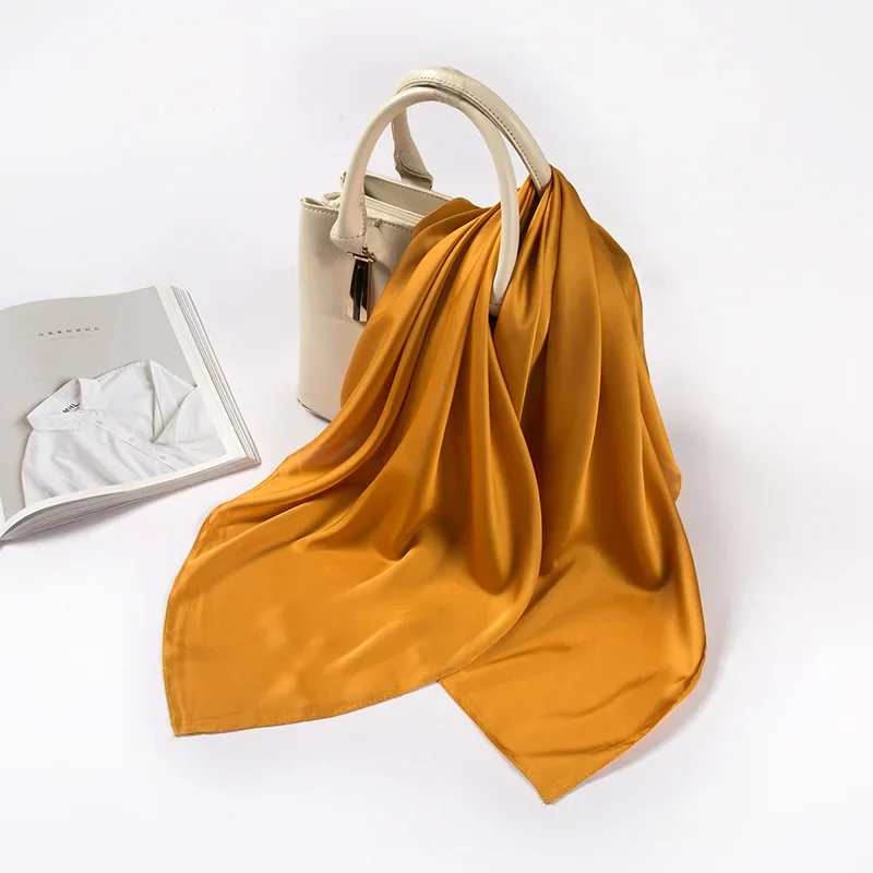 Satin Scarf Women 70cm Solid C - Women Accessories In Wholesale incelemesi ve fiyatı