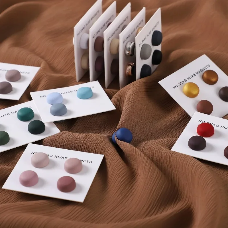 4Pcs/Card Matte Magnet Hijab P - Women Accessories In Wholesale incelemesi ve fiyatı