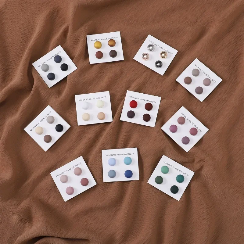 4Pcs/Card Matte Magnet Hijab P - Women Accessories In Wholesale incelemesi ve fiyatı