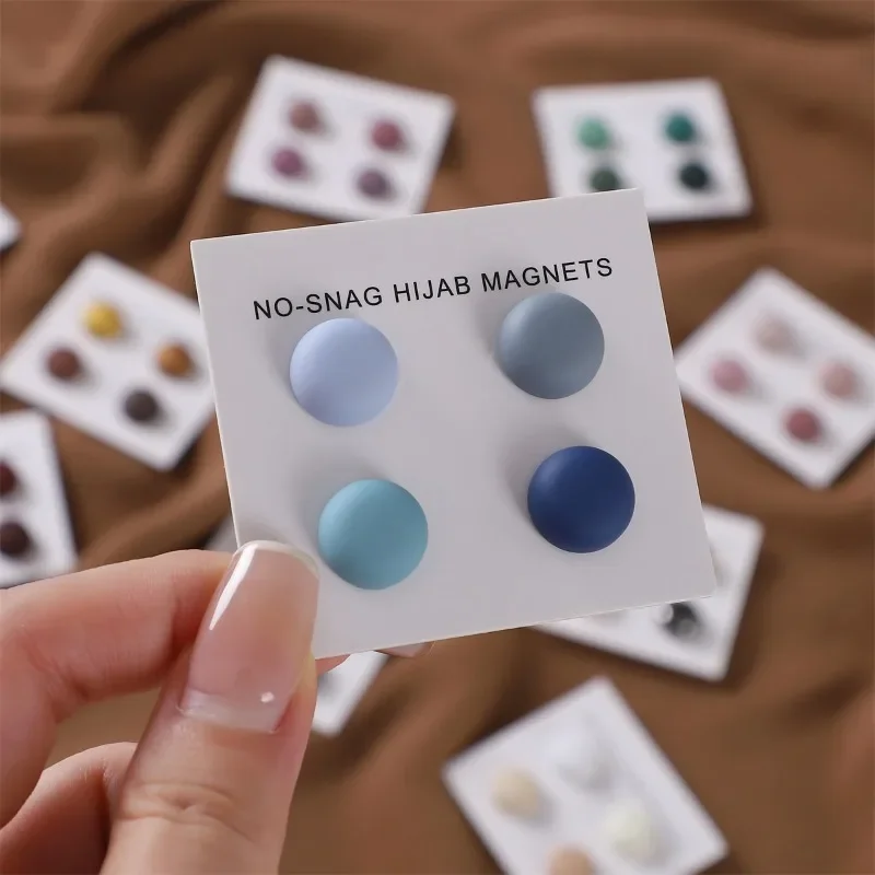 4Pcs/Card Matte Magnet Hijab P - Women Accessories In Wholesale incelemesi ve fiyatı