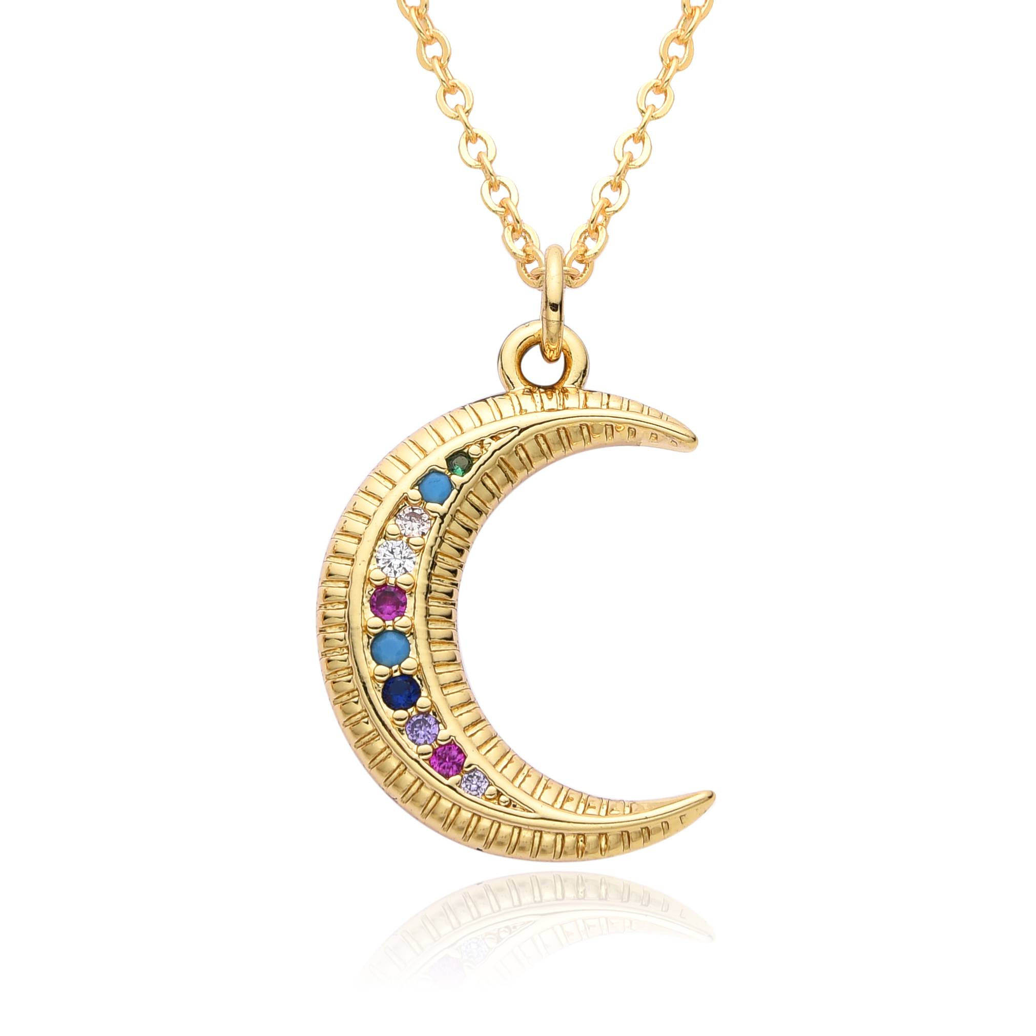 KPOP Gold Color Moon Charms Mi - Women Accessories In Wholesale incelemesi ve fiyatı