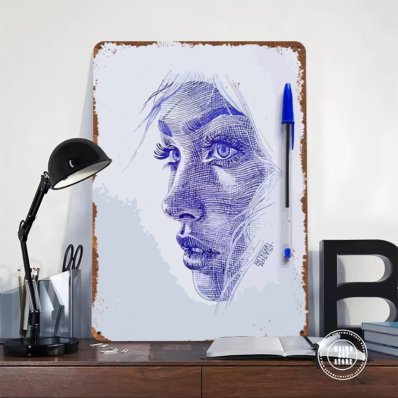 Ballpoint Pen Portrait of a Wo - Women Accessories Poster incelemesi ve fiyatı