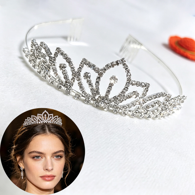 Silver Color Sparkling Rhinest - Women'S Vintage Accessories incelemesi ve fiyatı