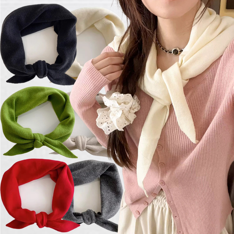 Wool Knitted Triangle Scarf Wa - Women'S Korean Accessories incelemesi ve fiyatı
