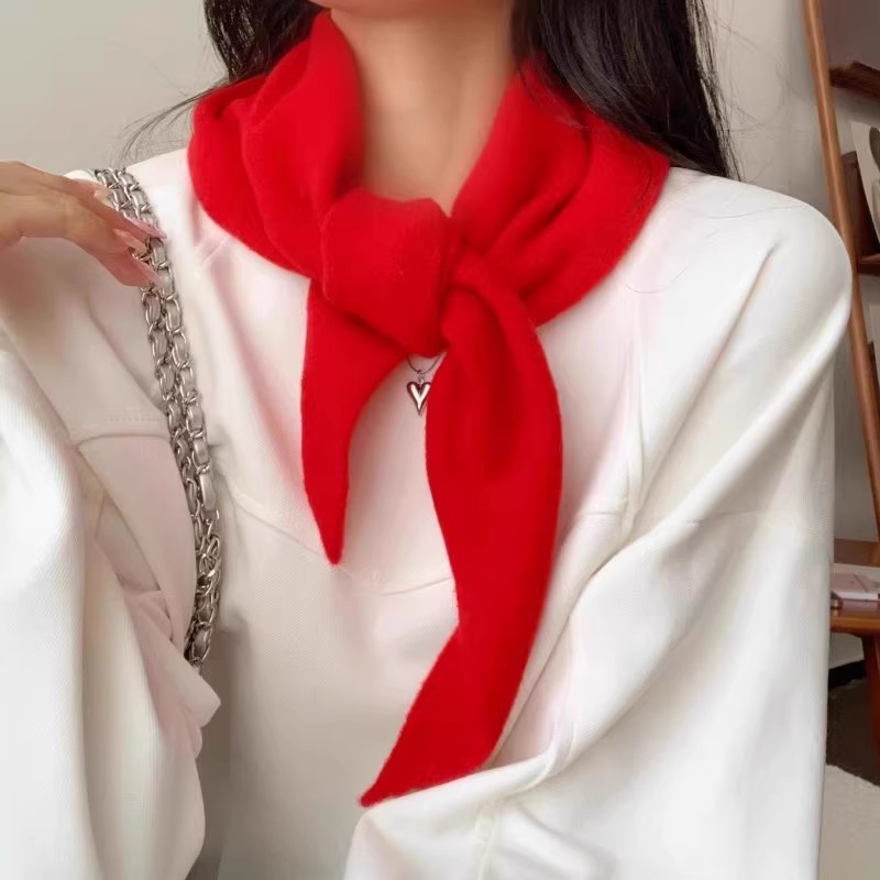 Wool Knitted Triangle Scarf Wa - Women'S Korean Accessories incelemesi ve fiyatı