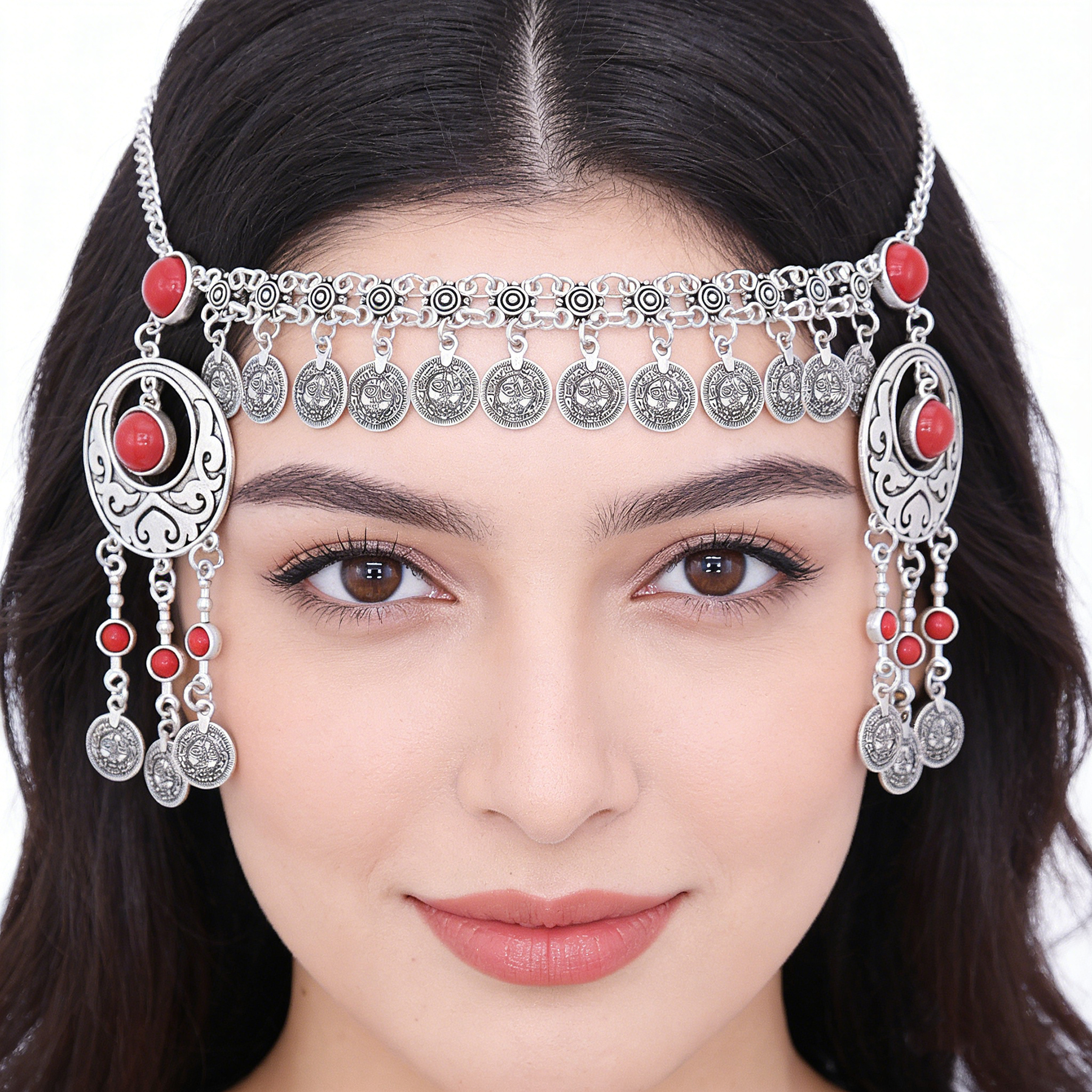 Vintage Silver Color Turquoise - Women Accessories Nepal incelemesi ve fiyatı