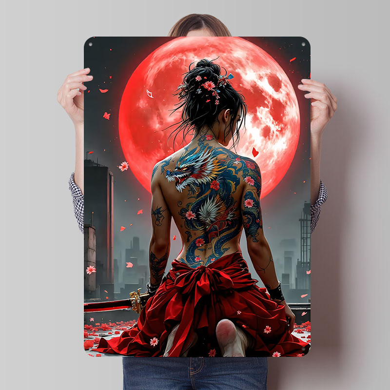 Dragon Tattoo Woman Metal Post - Women Accessories Poster incelemesi ve fiyatı