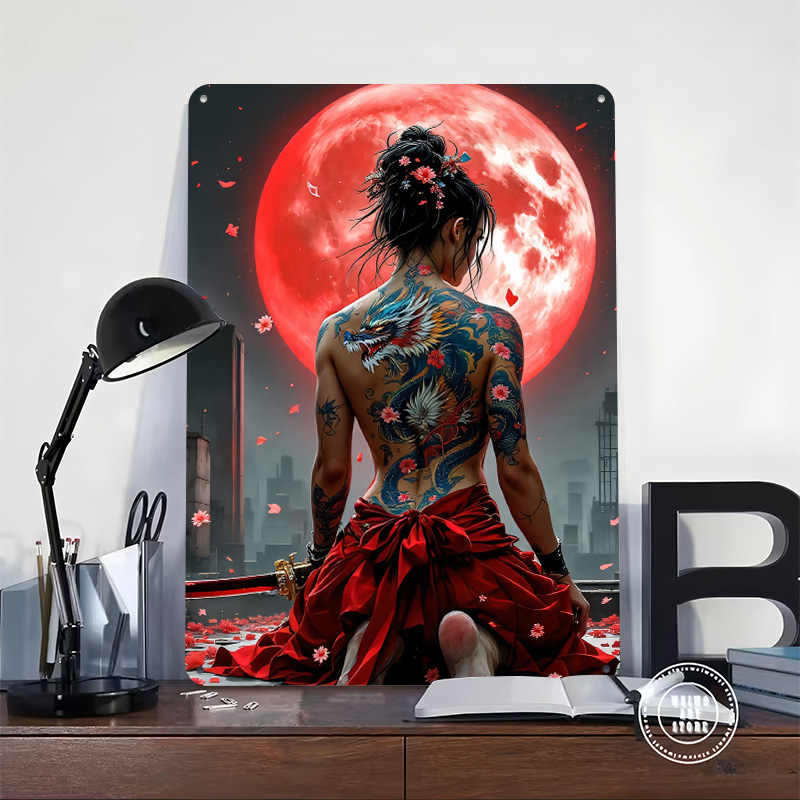 Dragon Tattoo Woman Metal Post - Women Accessories Poster incelemesi ve fiyatı