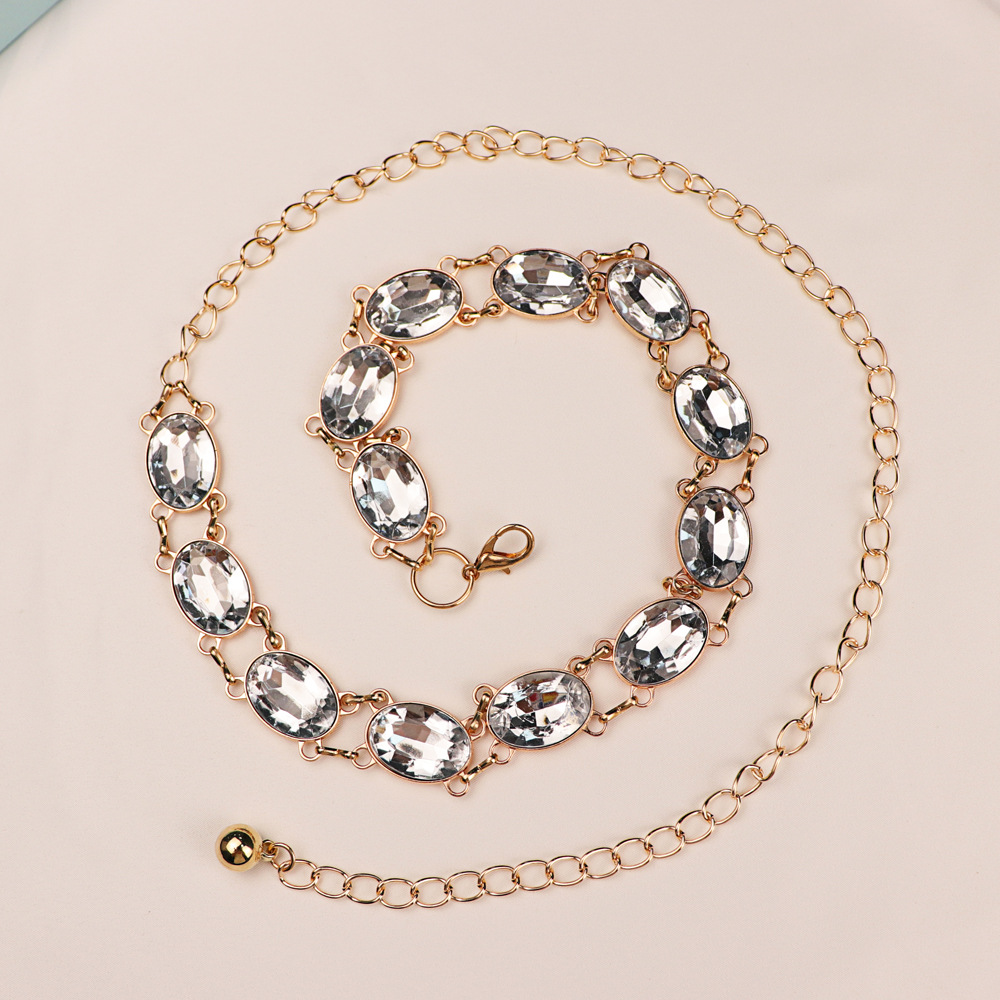 Chic Rhinestone Waist Chain Wo - Women'S Accessories For Formal Wear incelemesi ve fiyatı