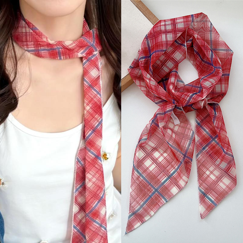 Korean Long Scarves Plaid Flor - Women'S Korean Accessories incelemesi ve fiyatı