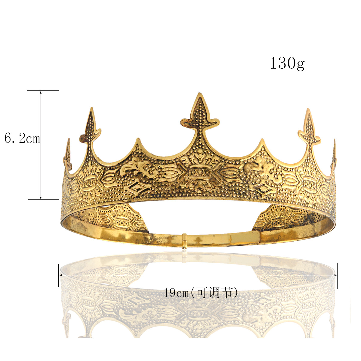 Tiara Vintage Gold King Crown  - Women'S Vintage Accessories incelemesi ve fiyatı