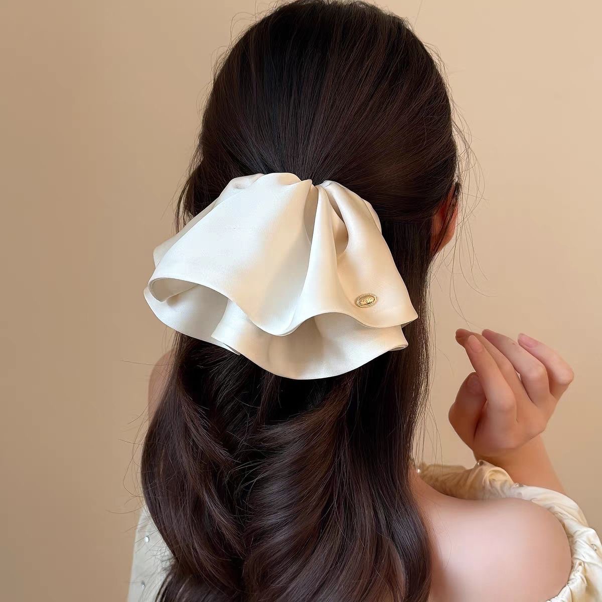 Korean Style Satin Skirt Hair  - Women'S Korean Accessories incelemesi ve fiyatı