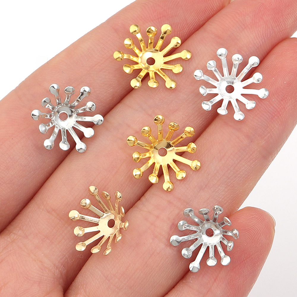 100Pcs Diameter 13MM Gold Colo - Women Accessories In Wholesale incelemesi ve fiyatı
