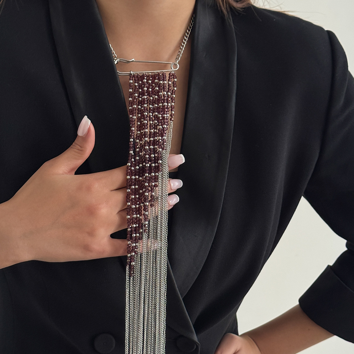 Silver Color Tassel Chain Broo - Women'S Accessories And Jewelry incelemesi ve fiyatı