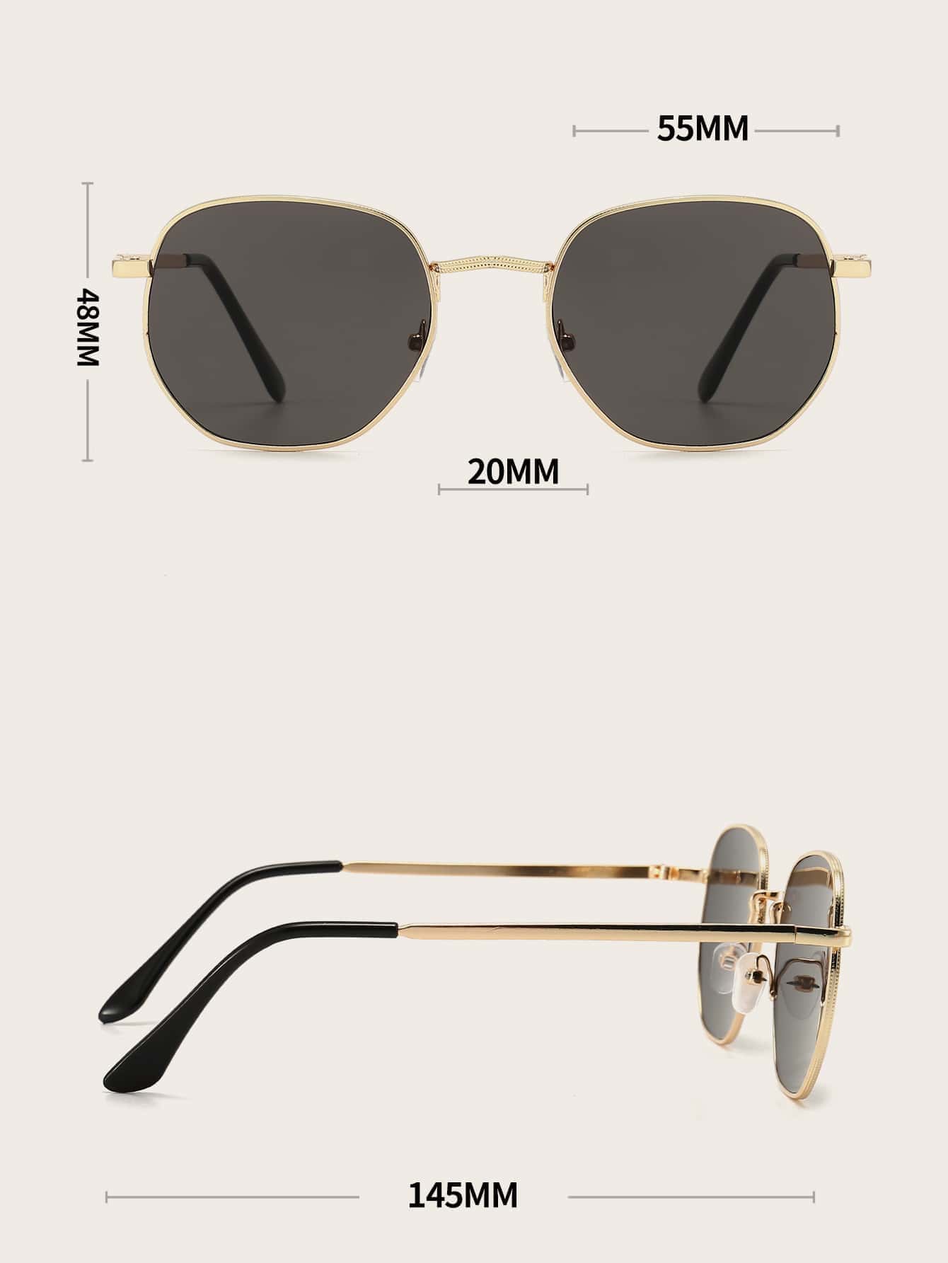 1pc Women's Metallic Frame Pol - Women'S Vintage Accessories incelemesi ve fiyatı