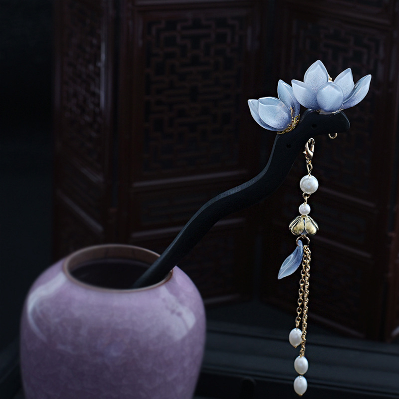 Blue Flower Hair Stick Vintage - Women'S Vintage Accessories incelemesi ve fiyatı