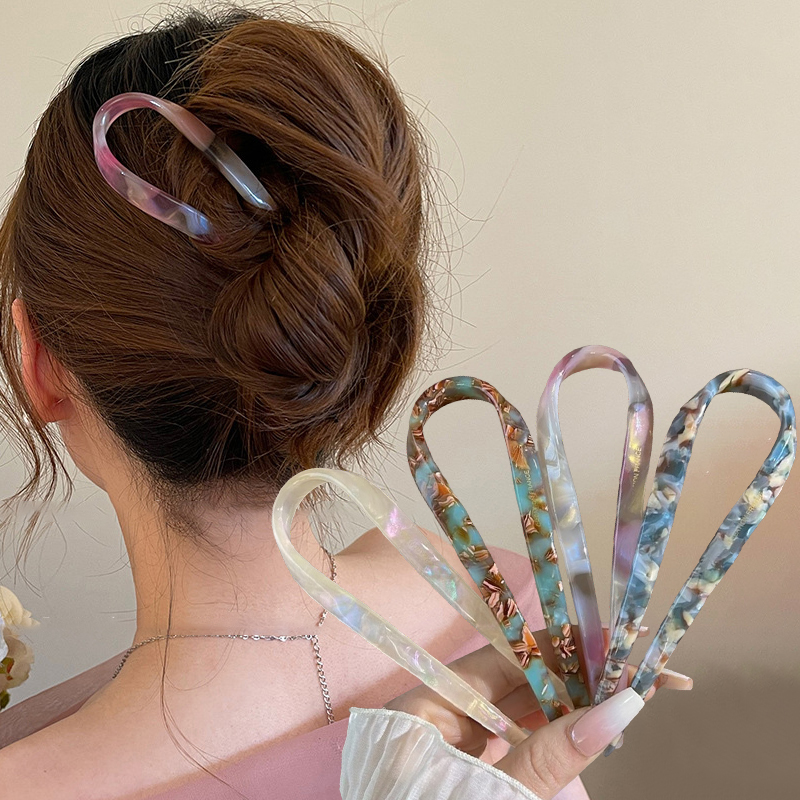 U-Shaped Hair Sticks Acetate A - Women Accessories Trendy incelemesi ve fiyatı