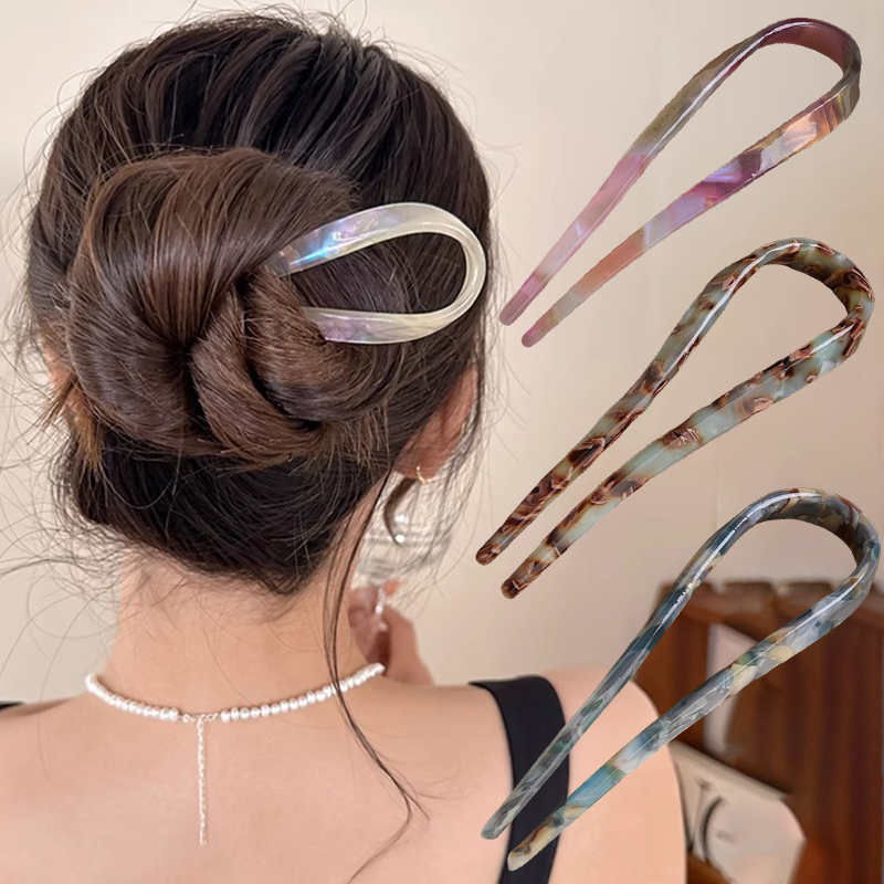 U-Shaped Hair Sticks Acetate A - Women Accessories Trendy incelemesi ve fiyatı