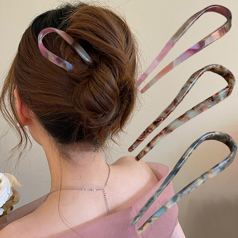 U-Shaped Hair Sticks Acetate A - Women Accessories Trendy incelemesi ve fiyatı