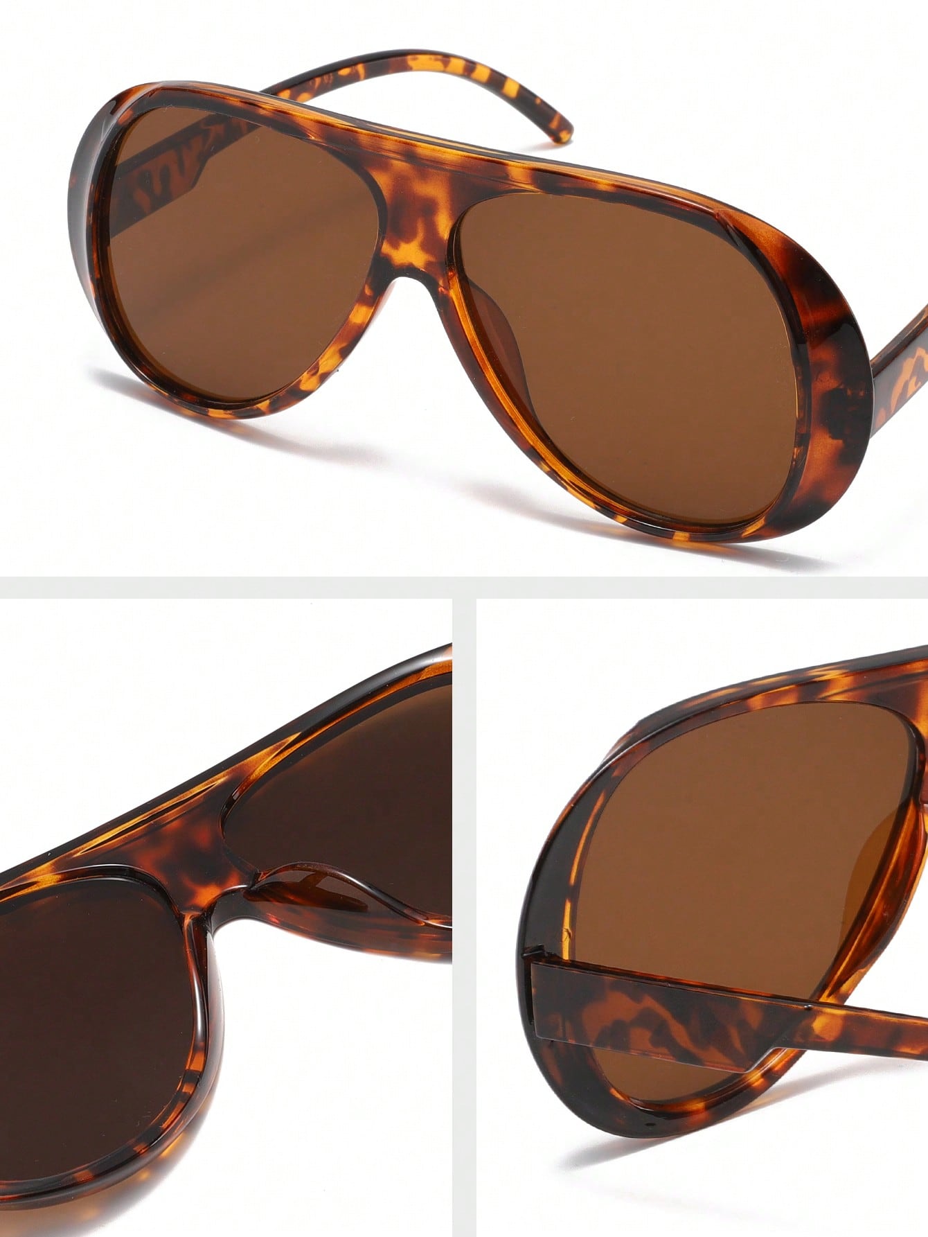 1Pc Women Leopard Pilot Frame  - Women Accessories Trendy incelemesi ve fiyatı