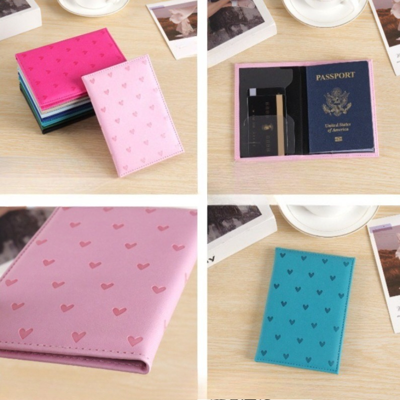 Cute Heart Print Passport Cove - Women'S Accessories Wallet incelemesi ve fiyatı