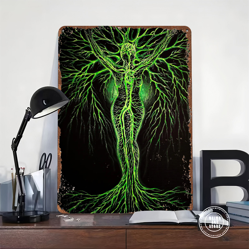 Green Tree Woman Printed Poste - Women Accessories Poster incelemesi ve fiyatı