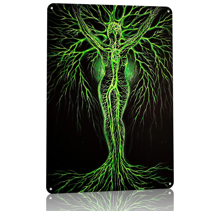 Green Tree Woman Printed Poste - Women Accessories Poster incelemesi ve fiyatı
