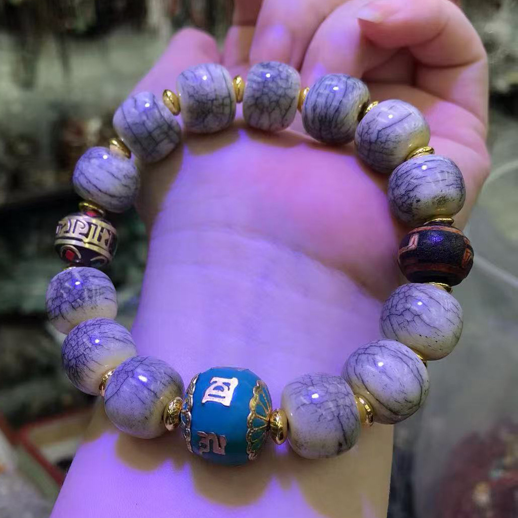 Cracked Yak Bone Barrel Bead B - Women Accessories Nepal incelemesi ve fiyatı