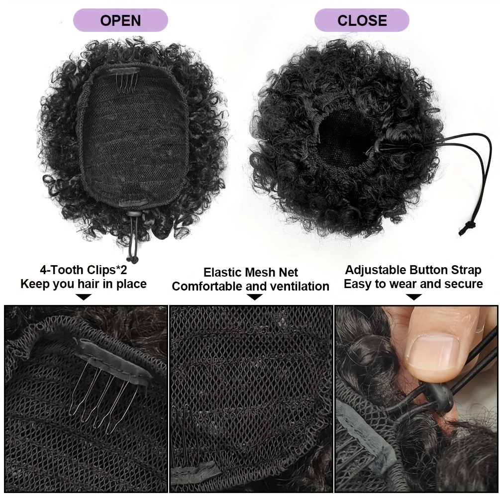 Afro Kinky Puffs 100% Human Ha - Women Accessories India incelemesi ve fiyatı